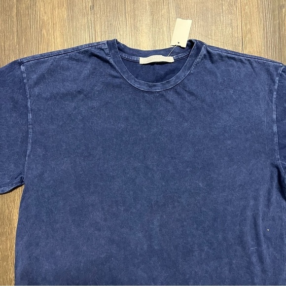 NWT Double Zero Men’s Dark Blue Crew Neck Short Sleeves Tee Shirt Size M - Picture 4 of 9